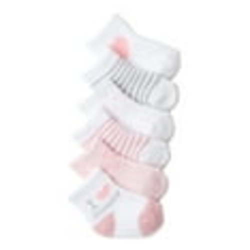 Carter's Child of Mine 0-6 Months Cotton Polyester Spandex Baby Girl Mommy Crew Cut Socks, 6 Pack