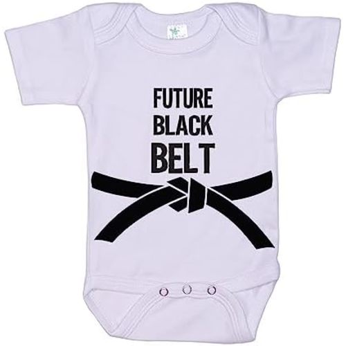 Ebenezer Fire Karate Onesie, Future Black Belt, Martial Arts Baby Outfit, Unisex Romper