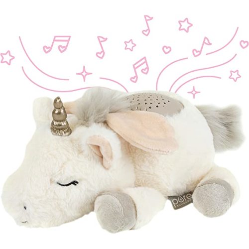 Pure Enrichment® PureBaby® Sound Sleeper Portable Sound Machine & Star Projector - Plush Sleep Aid with Night Light, 10 Lullabies, White Noise, Heartbeat, Birds & More for Baby & Toddlers (Unicorn)