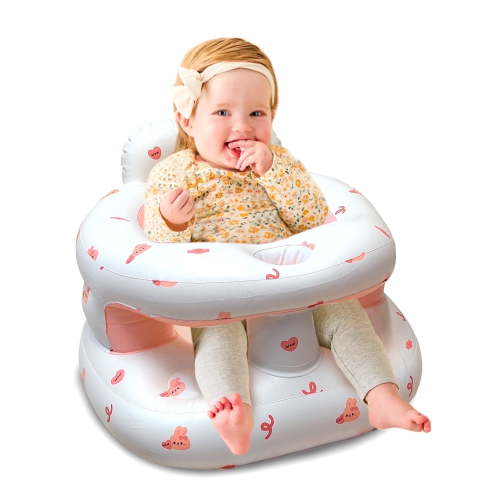 Inflatable Baby Booster Seat with Built-in Air Pump – Portable Floor Chair for Babies 3 Months & Up