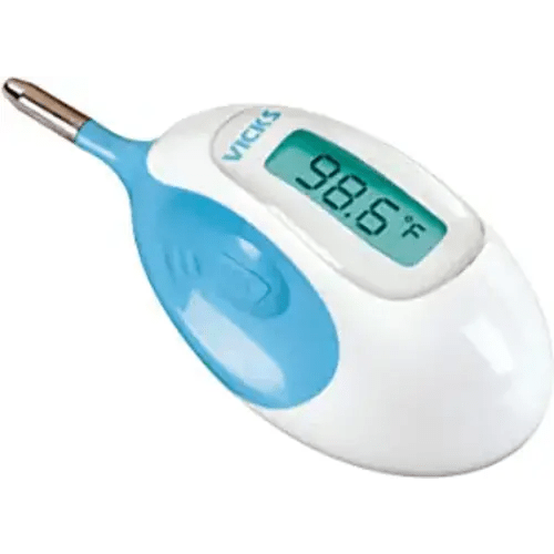 Vicks Baby Rectal Thermometer Baby Thermometer for Rectal Temperature, Short and Flexible Tip with Fast Read Times and Large Digital Display