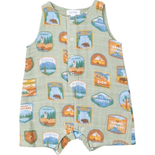 Angel Dear National Parks Print Organic Cotton Romper | Nordstromrack