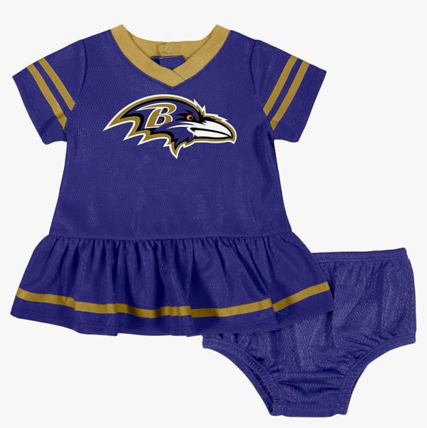 Gerber NFL Baby Girls Jersey Dress and Diaper Cover