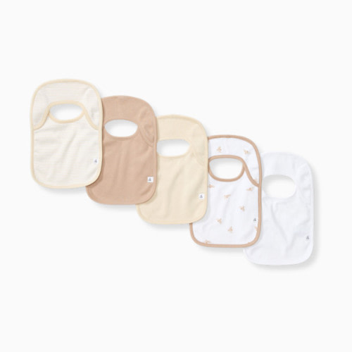 Organic Lap Shoulder Bibs (5 Pack) - Golden Bee