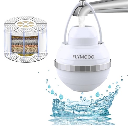 Bath Water Filter for Tub Faucet - Kinder Filter for Bathtub - 8 Stages Bathtub Water Filter Reduces Contaminants for Softer, Smoother Skin - 2,500 Gallons of Filtration, BPA Free (White)