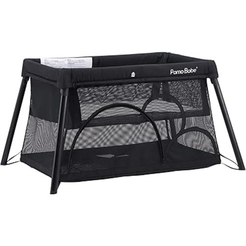 Pamo Babe Mini Crib, Travel Crib for Baby Lightweight Baby Playpen, Portable Playard with Bassinet and Mattress
