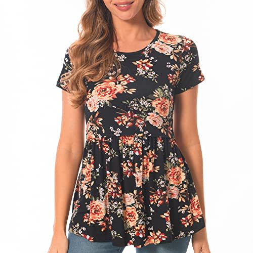 Bearsland Women’s Nursing Top Long Sleeve Scoop Neck Nursing Shirt Breastfeeding Shirt Pregnancy Clothes