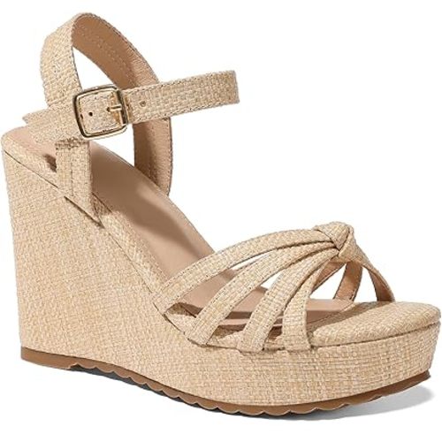 mikarka Sandals for Women 2025: Comfortable Wedge Platform Sandals Women - Braided Espadrilles for Women Ankle Strap Open Toe Wedges Heels Beach Sandals Summer Shoes
