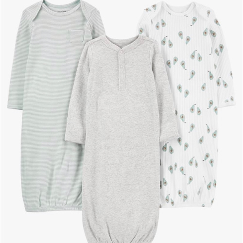 Simple Joys by Carter's unisex-baby 3-pack Neutral Cotton Sleeper Gown
