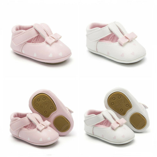 Newborn Infant Baby Girl Pram Shoes Rabbit First Step Rubber Soles Trainers 0-18