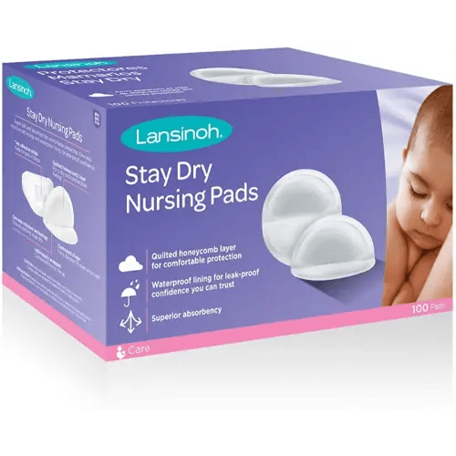 Lansinoh Stay Dry Disposable Nursing Pads, 100 Count