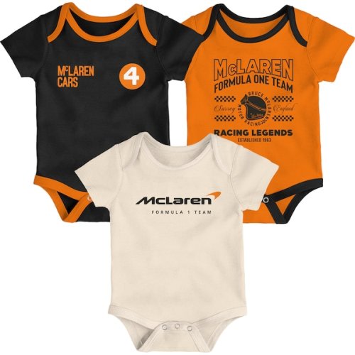 McLaren Race Eras Short Sleeve 3 Pack Creeper Set - Multi - New Born