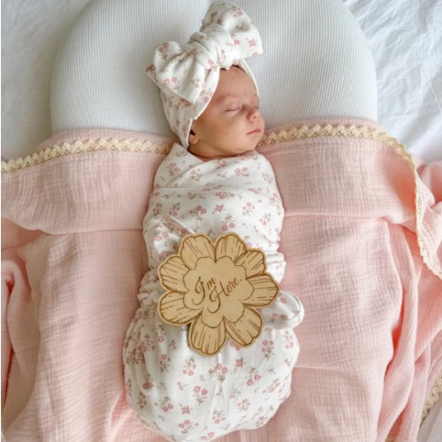 Swaddle Set | Paisley Peony – Little and Fern