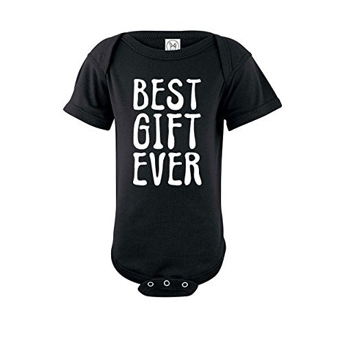 Esti's Baby Couture Best Gift Ever Funny Baby Girl Boy Unisex One Piece Infant Novelty Bodysuit | Holiday Christmas Bodysuit | Black | 0-3 Months