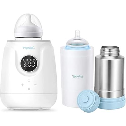 5-in-1 Ultra-Fast Baby Bottle Warmer Bundle with Portable Travel Baby Bottle Warmer Plus