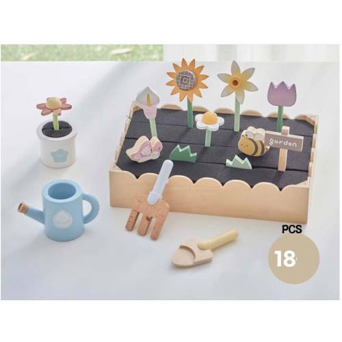 14 Piece Sensory Bin Miniature Wooden Farm toy or Garden/ Wooden garden Toy Set Montessori Waldorf Homeschool Learning Toy Gift | Garden toy