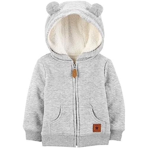 Simple Joys by Carter's Baby Hooded Sweater Jacket with Sherpa Lining