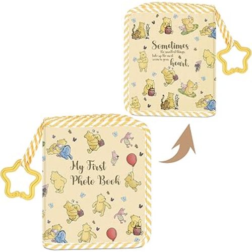 My First Soft Photo Book, My First Family Photo Album for Baby, Winnie Baby Photo Album, Baby Photos Albums, Honey Bear Baby Memory Albums Gifts for Babies Newborn Toddler Kids 5.5 x 7 inch