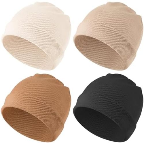 Konssy 6 Pack Baby Beanie Hats for Unisex, Toddler Beanies Baby Girl Boy Hat Warm Cap for Infant, Toddler
