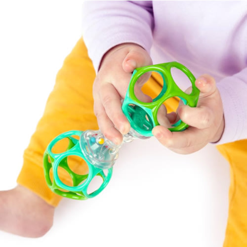 Bright Starts Oball Shaker Rattle Toy, Ages Newborn Plus