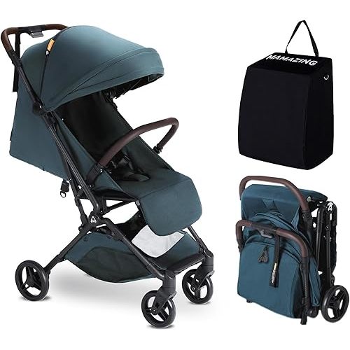 Lightweight Baby Travel Stroller–Mom’s Choice Gold Award Winner, Compact & Airplane-Friendly, One-Handed Folding Design, 11.6 lbs, Perfect for Toddlers, Blue