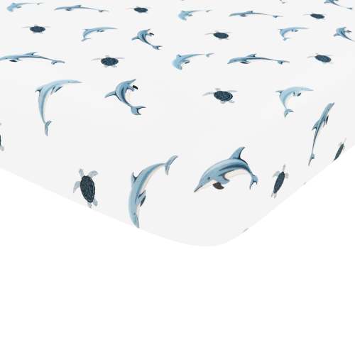 Crib Sheet in Dolphin