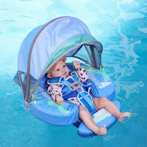 Mambobaby Swim Float with Canopy Earth
