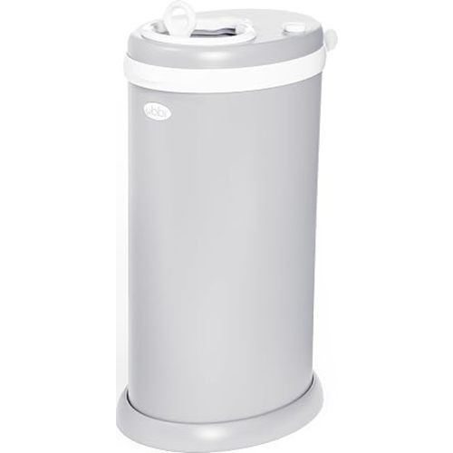 Ubbi Stainless Steel Baby Diaper Pail, No Special Bags Required, Gray | Odor Locking Diaper Pail, Award-Winning Registry Must-Have, Childproof Safety Lid, Holds Up To 55 Newborn Diapers