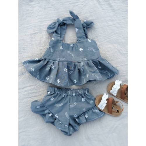 Baseball Girls Top | Game Day Outfit | Little Girl Baseball | Baby Girl Sports | Yankees Outfits for Baby | Yankees Toddler Girl
