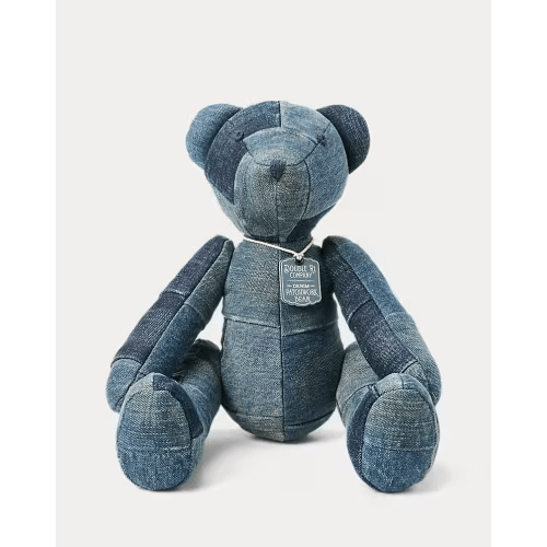 Patchwork Denim Teddy Bear