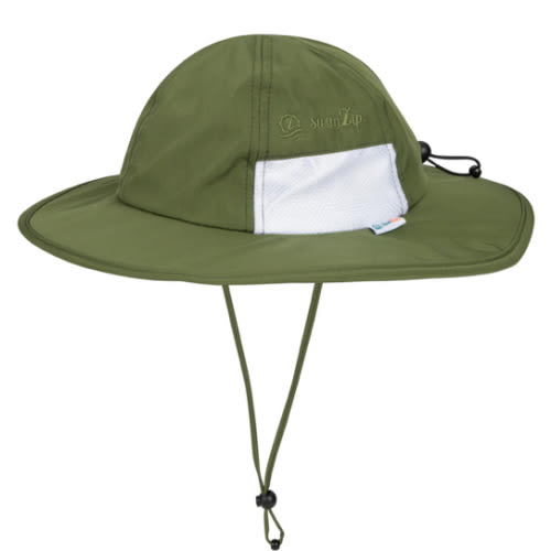 Kids Wide Brim Sun Hat "Fun Sun Day Play Hat" - Olive