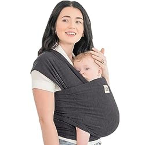 KeaBabies Baby Wrap Carrier - All in 1 Original Breathable Baby Sling, Lightweight,Hands Free Baby Carrier Sling, Baby Carrier Wrap, Baby Carriers for Newborn, Infant,Baby Wraps Carrier (Mystic Gray) - One Size (Pack of 1)