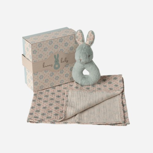 Rabbit Rattle Set - Mint