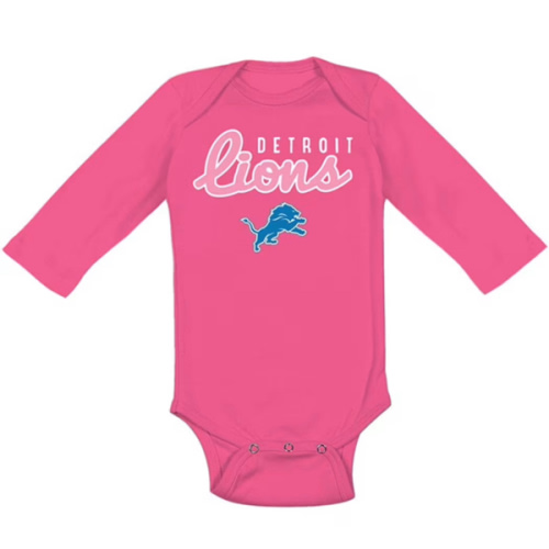 Detroit Lions PINK Baby Big Game - 0/3M