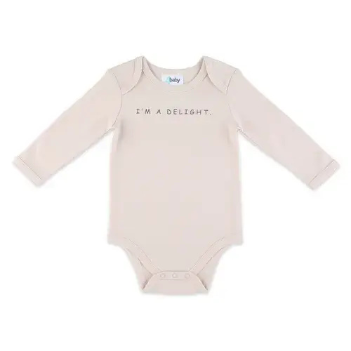 4baby Long Sleeve Bodysuit Im A Delight | Baby Bunting AU