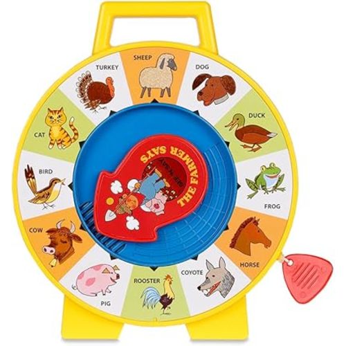 Fisher Price Classics - Farmer Says See 'n Say - Vintage Learning Toy, Sounds and Animals, Interactive Retro Game for Kids, Girls, Boys, Baby, Preschoolers, Toddlers, Unisex Ages 18 Months +