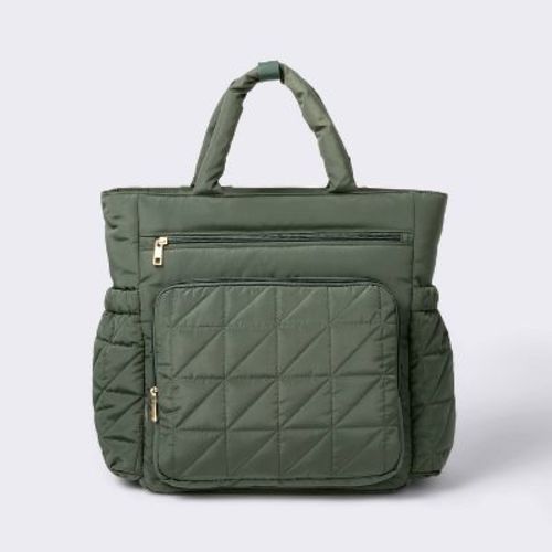 Quilted Diaper Backpack Tote - Light Tan - Cloud Island™