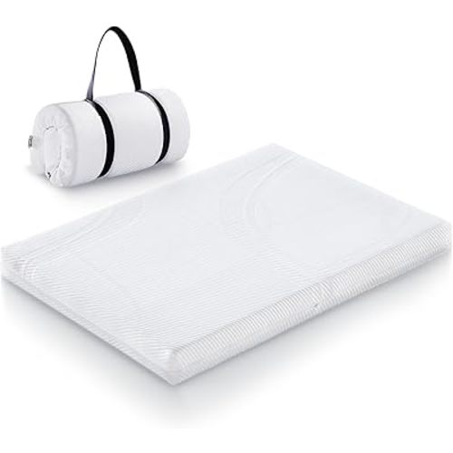 Pack and Play Mattress 38x26 inch Portable Crib Mattress for Travel, Memory Foam Thick Mini Mattress, Dual Side Use, Removable & Washable Cover Memory Foam Mattress