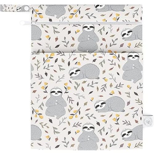 BABYBOET Wet Dry Bags Waterproof Reusable with Double Zippered Pockets Travel Beach Pool Daycare Baby Items Yoga Gym Bag L30x40cm