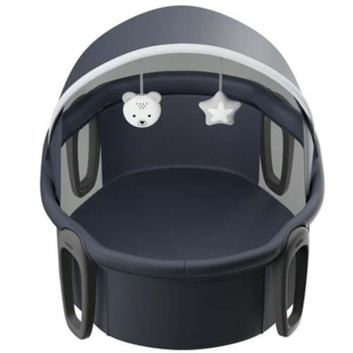 KFFKFF Baby Bassinet, Travel-Friendly Baby Dome with Shade Cover & Engaging Toys, Easy-Fold Infant Playpen, Portable Crib for Home & Outdoor Use, Fits 0-6 Month Babies