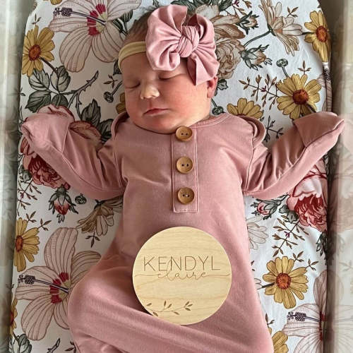 Solid Mauve Knit Bow Headband