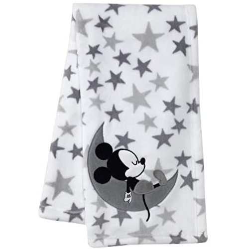 Lambs & Ivy Mickey Mouse Baby Blanket, White