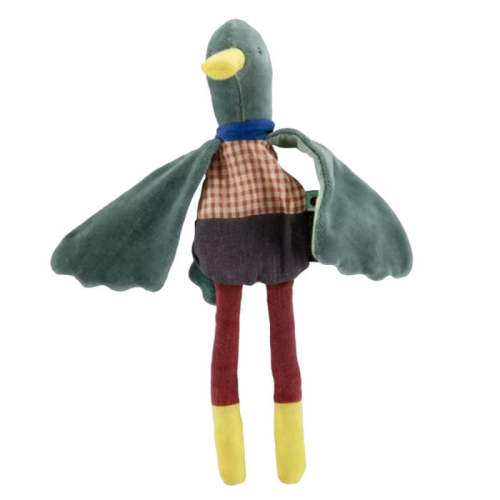 Moulin Roty Pomme Des Bois Duck Rattle Toy - Blue | Garmentory