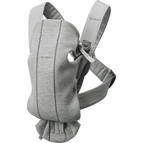 BabyBjörn Baby Carrier Mini, 3D Jersey, Light Gray