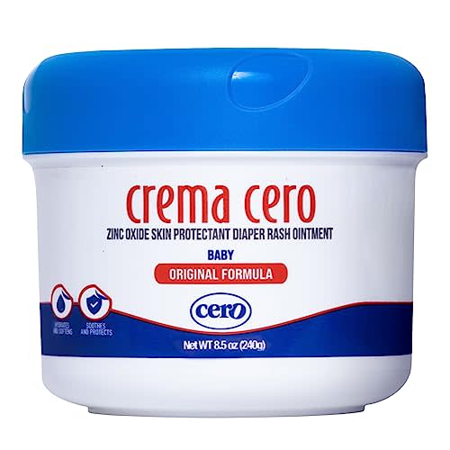 Crema Cero Diaper Rash Cream for Baby With Zinc Oxide – High-Strength Diaper Cream for Quick Relief and Protection – Hydrating and Soothing Baby Balm – 8.5 oz