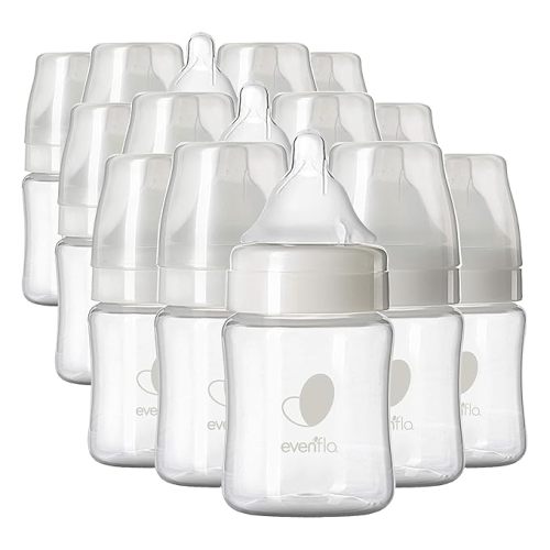 Evenflo Feeding Premium Proflo Venting Balance Plus Wide Neck Baby, Newborn and Infant Bottles - Developed by Pediatric Feeding Specialists - 5 Ounce (Pack of 6)
