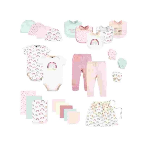 Hudson Baby Shower Gift Sets, 25-Piece, Sizes Newborn-6 Months