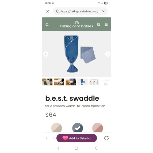 b.e.s.t. swaddle - Coastal Blue