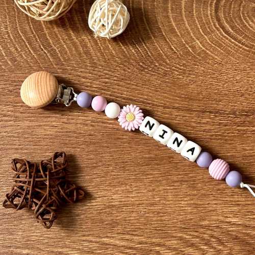 Personalized Pacifier Clip, Custom Dummy Clip, Pacifier Holder, Soother Clip, Binky Clip, Baby Gift, Baby Shower Gift, Newborn Gift