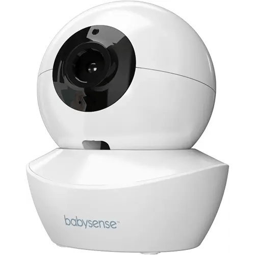 Babysense Add On Camera Video Baby Monitor HD S2, Remote Pan Tilt Zoom, Two-Way Talk-Back Audio, Long Range, Night Vision, Night Light, Lullabies, Temperature Monitoring